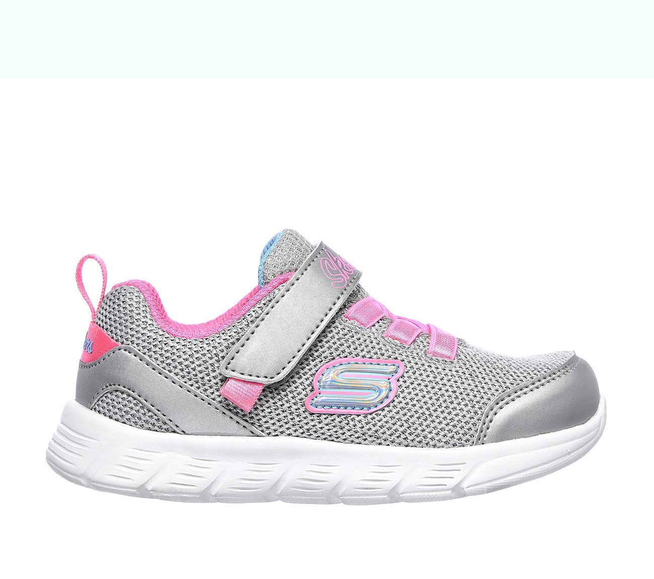 COMFY FLEX - MOVING ON, SILVER/HOT PINK Footwear Lateral View