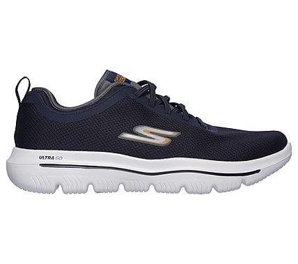 GO WALK EVOLUTION ULTRA-INTER, NAVY/ORANGE Footwear Right View