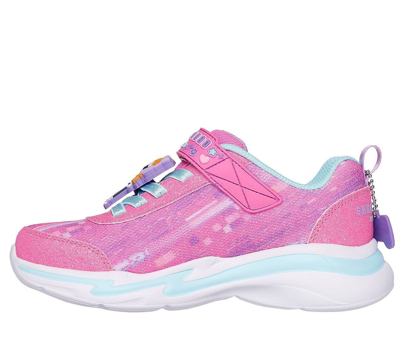SNUGGLE SNEAKS - SKECH SQUAD, PINK/MULTI Footwear Left View