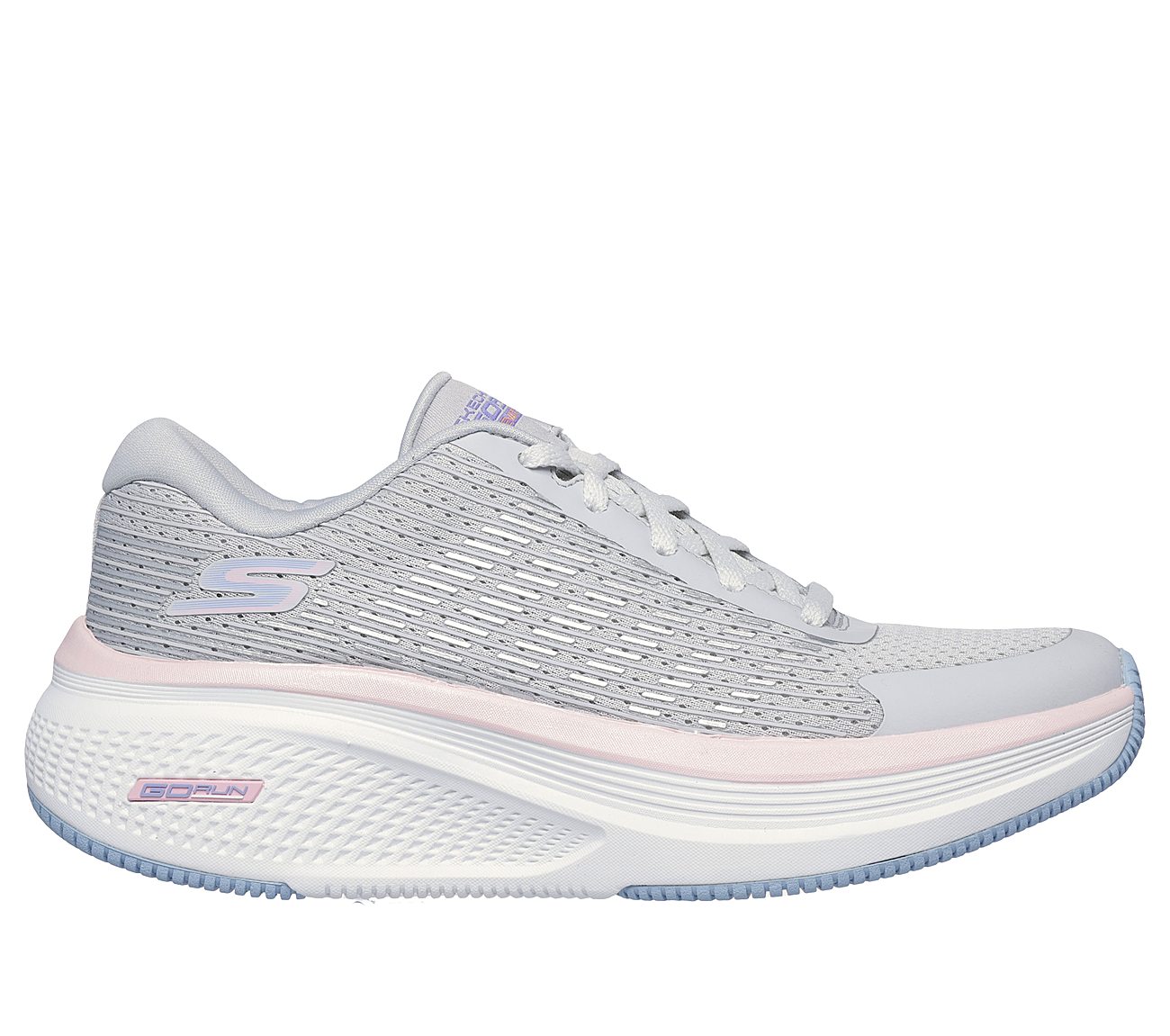 GO RUN ELEVATE 2, GRAY/PINK Footwear Lateral View