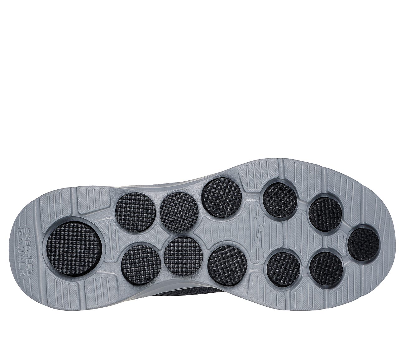 GO WALK 7 - HAHN, BLACK/GREY Footwear Bottom View