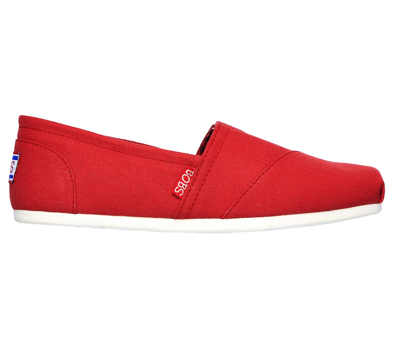 BOBS PLUSH - PEACE & LOVE, DDARK RED Footwear Lateral View