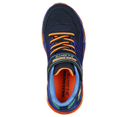 S LIGHTS-MEGA-SURGE, NAVY/ORANGE Footwear Top View