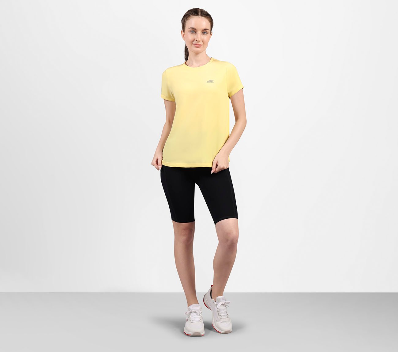 PERFORMANCE BOXY FIT T SHIRT, NATURAL/YELLOW Apparels Right View