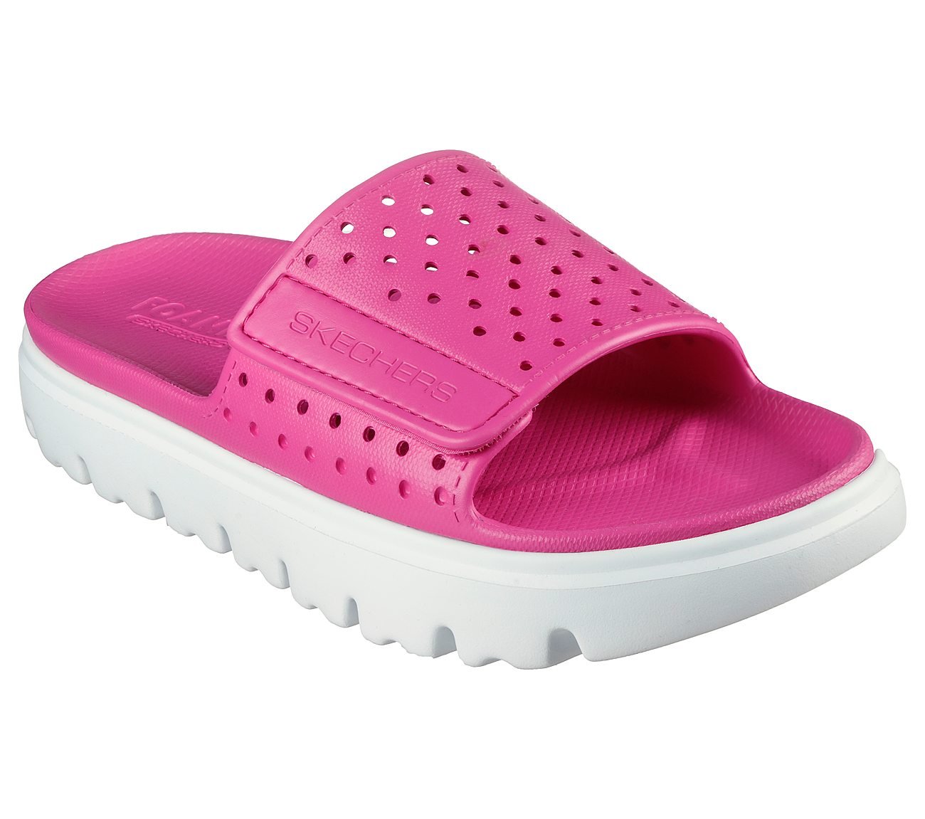 FOAMIES TOP-LEVEL-PEACHY VIBE, HHOT PINK Footwear Lateral View