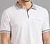 CONTRAST ZIPPER POLO, WHITE