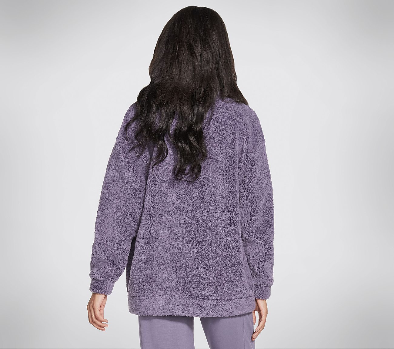 DOWNTIME JACKET, GREY/PURPLE Apparels Top View
