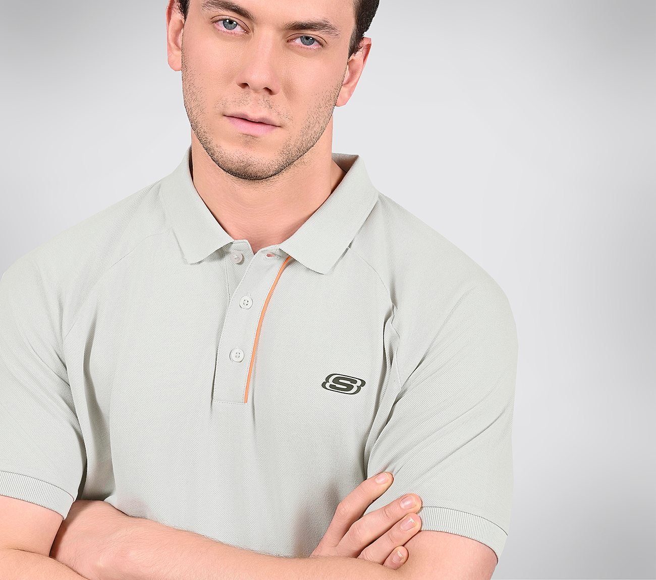 OASIS TIPPING POLO, GREY/LAVENDER Apparels Right View
