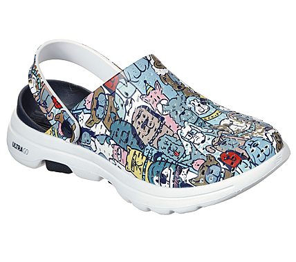 GO WALK 5 FOAMIES - DOG LOVER, NAVY/MULTI Footwear Lateral View