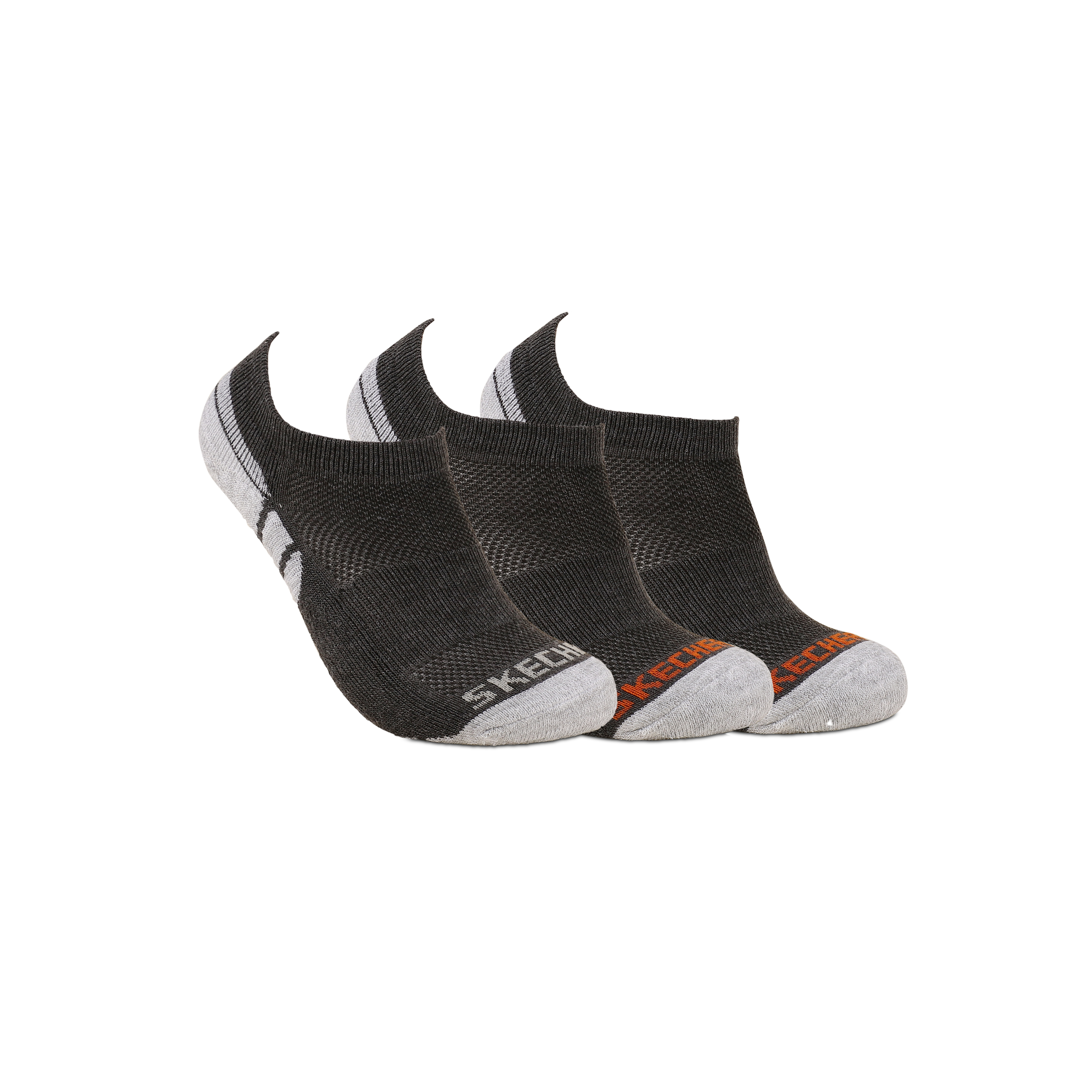 3pk Boys 1/2 Terry Low Cut, GREY/ORANGE Accessories Lateral View