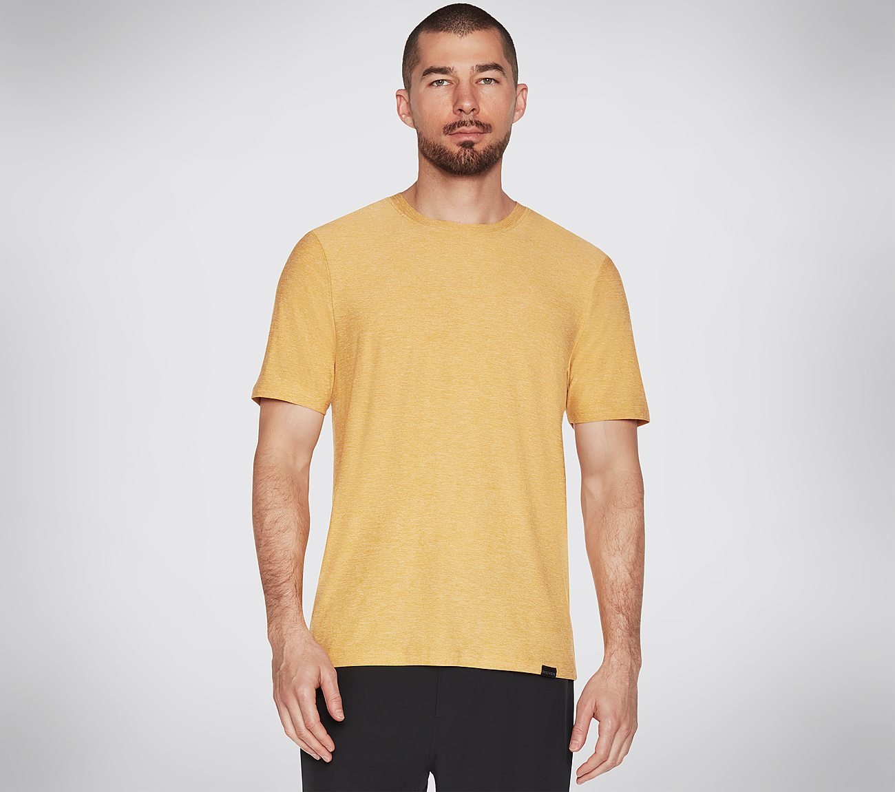 GODRI ALL DAY TEE, LIGHT GREY/YELLOW Apparels Lateral View