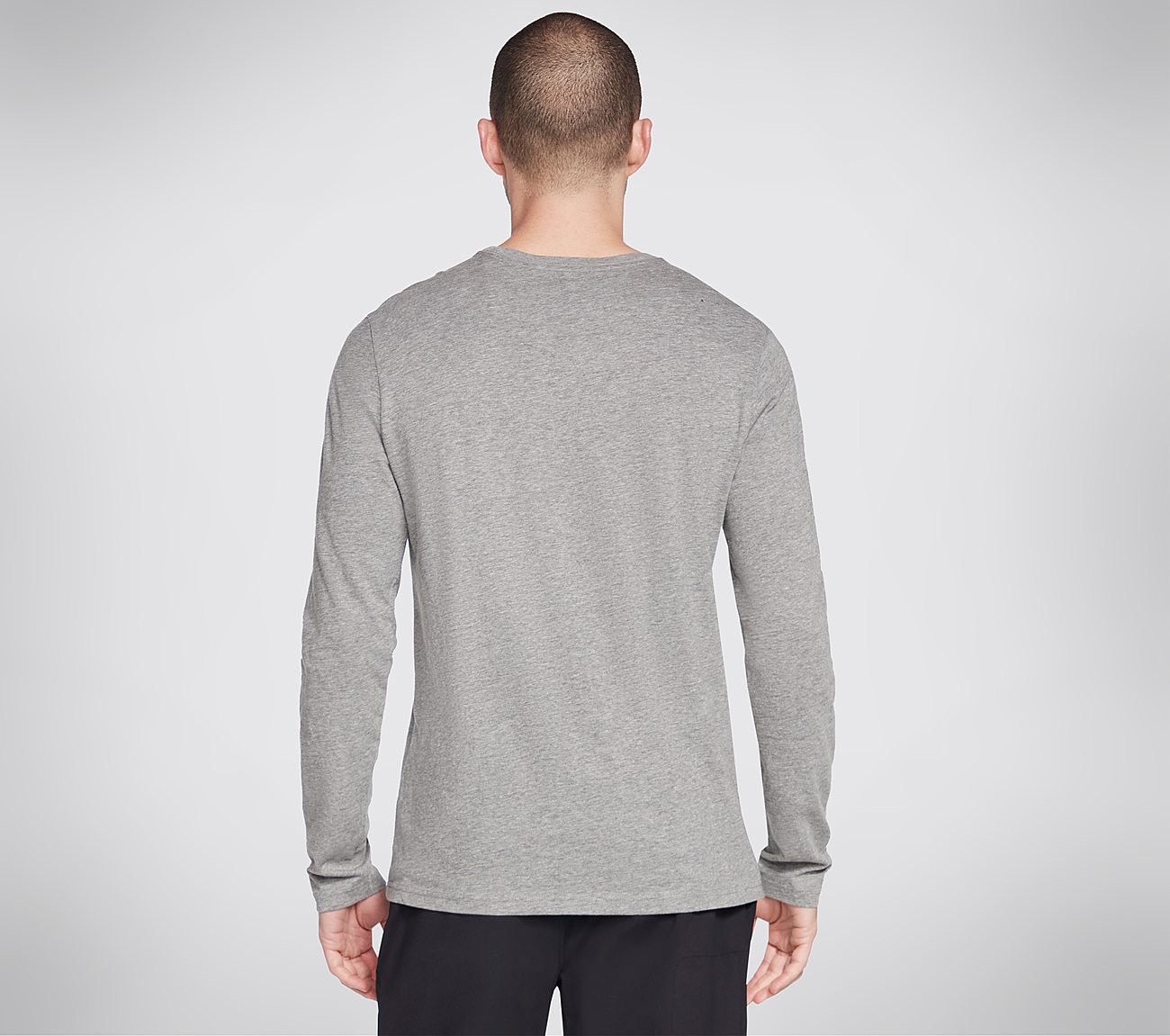 SKECHERS ELEVATE LS, LIGHT GREY Apparels Top View