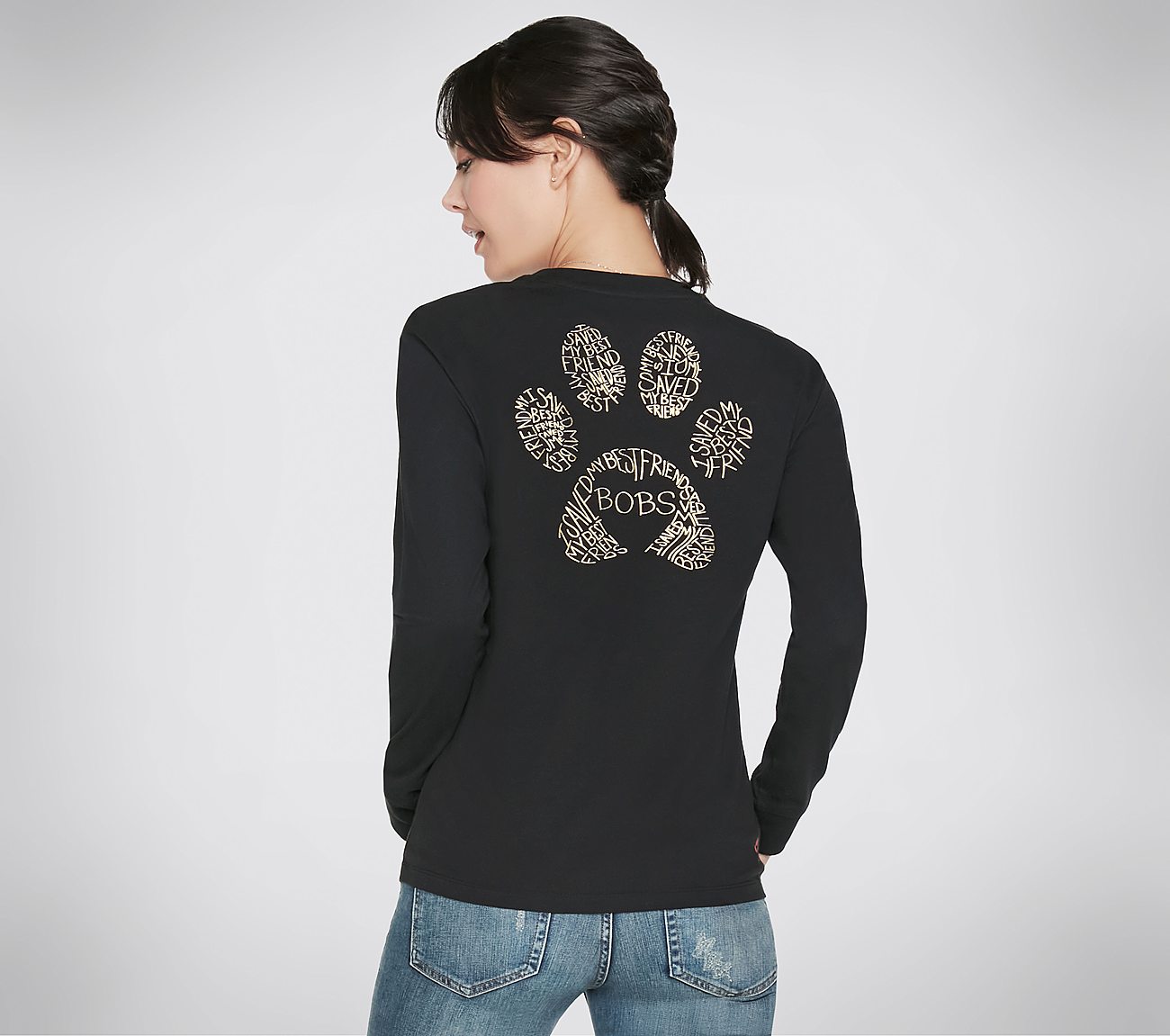 BF FUREVER LS T-SHIRT, BBBBLACK Apparels Top View