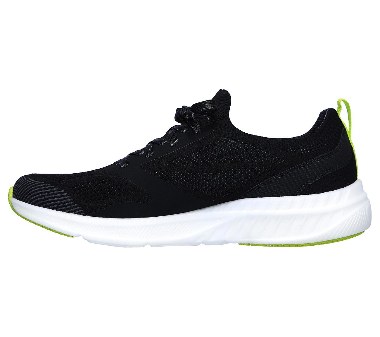 GO RUN HYPER BURST, BLACK/WHITE/LIME Footwear Left View