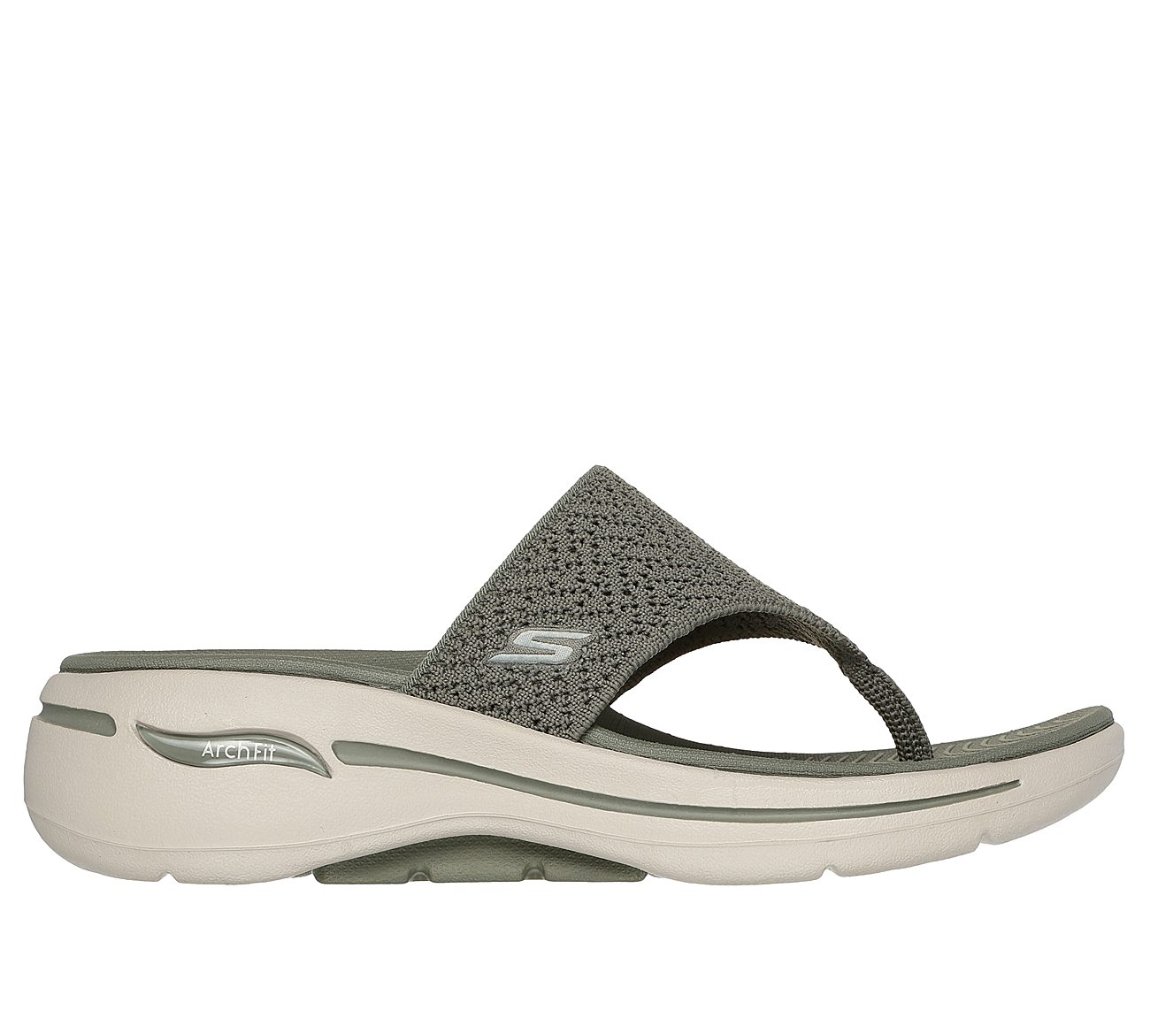 GO WALK ARCH FIT SANDAL - WEE, OOLIVE Footwear Lateral View