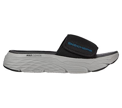 MAX CUSHIONING SANDAL, BLACK/BLUE Footwear Right View