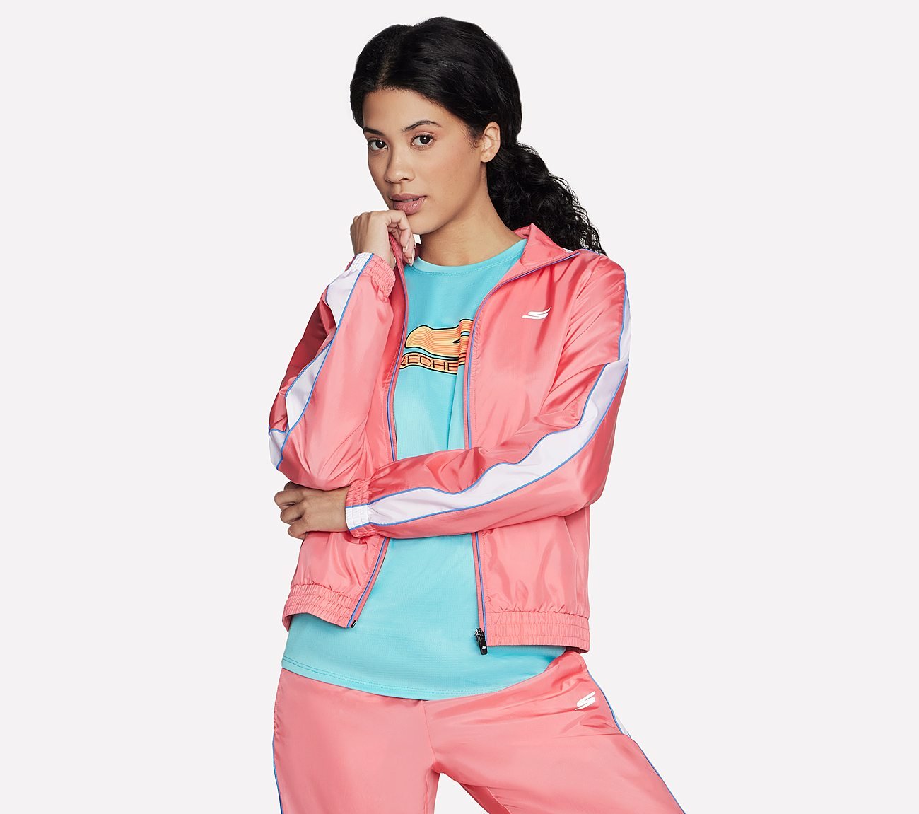 SPEED ELITE TRACK JACKET, CCORAL Apparel Lateral View