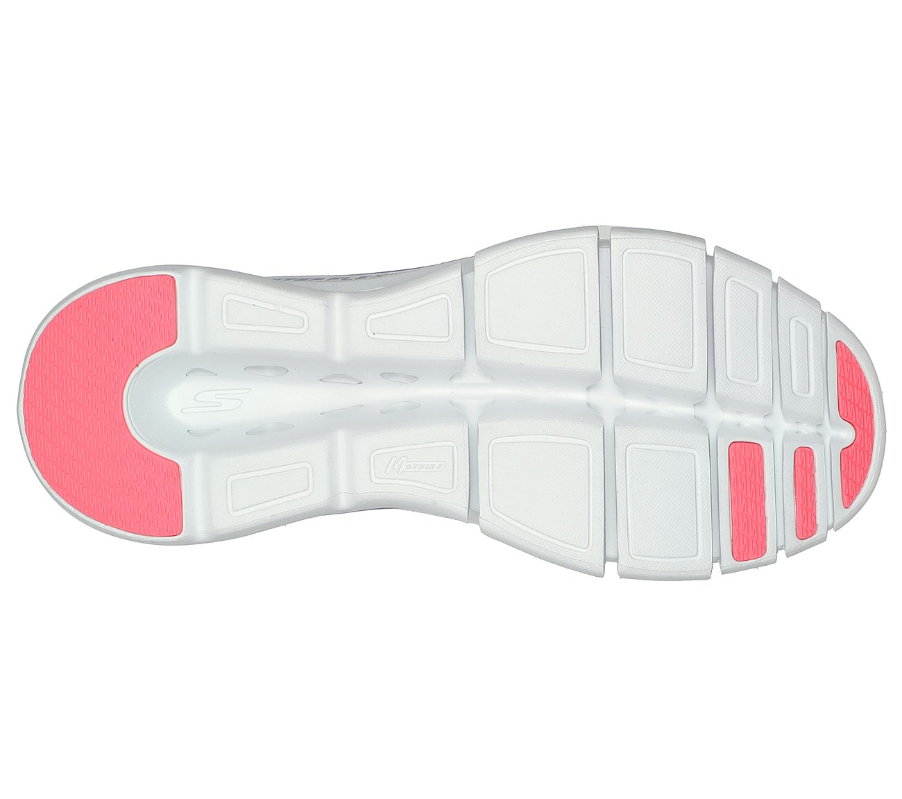 GO RUN GLIDE-STEP FLEX - ZULA, WHITE/MULTI Footwear Bottom View