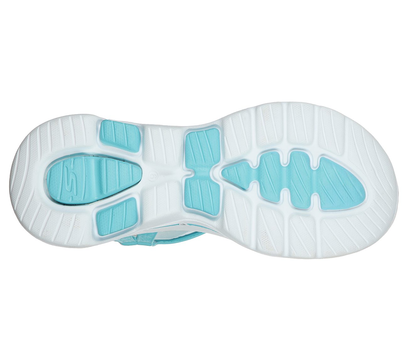 GO WALK 5 FOAMIES - TAHITI, BLUE Footwear Bottom View