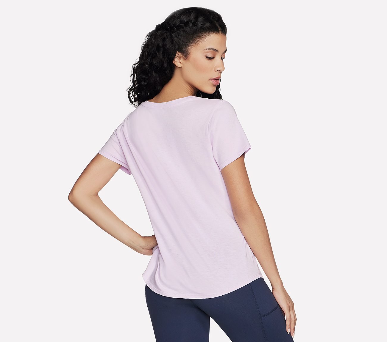 SKECH-BREEZE CASCADE SLUB T-SHIRT, BLACK Apparel Top View