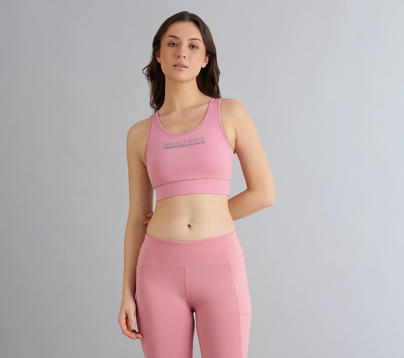 BRANDED RACERBACK BRA, PURPLE/YELL