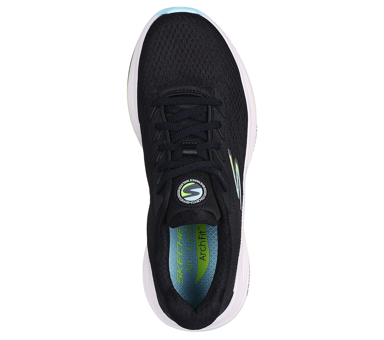 GO WALK DISTANCE WALKER, BLACK/LIGHT BLUE Footwear Top View