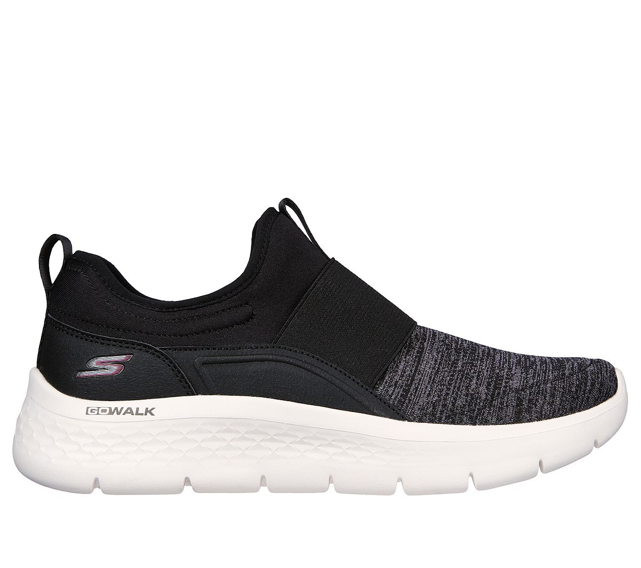 GO WALK FLEX - VASANTI, BLACK/WHITE Footwear Lateral View