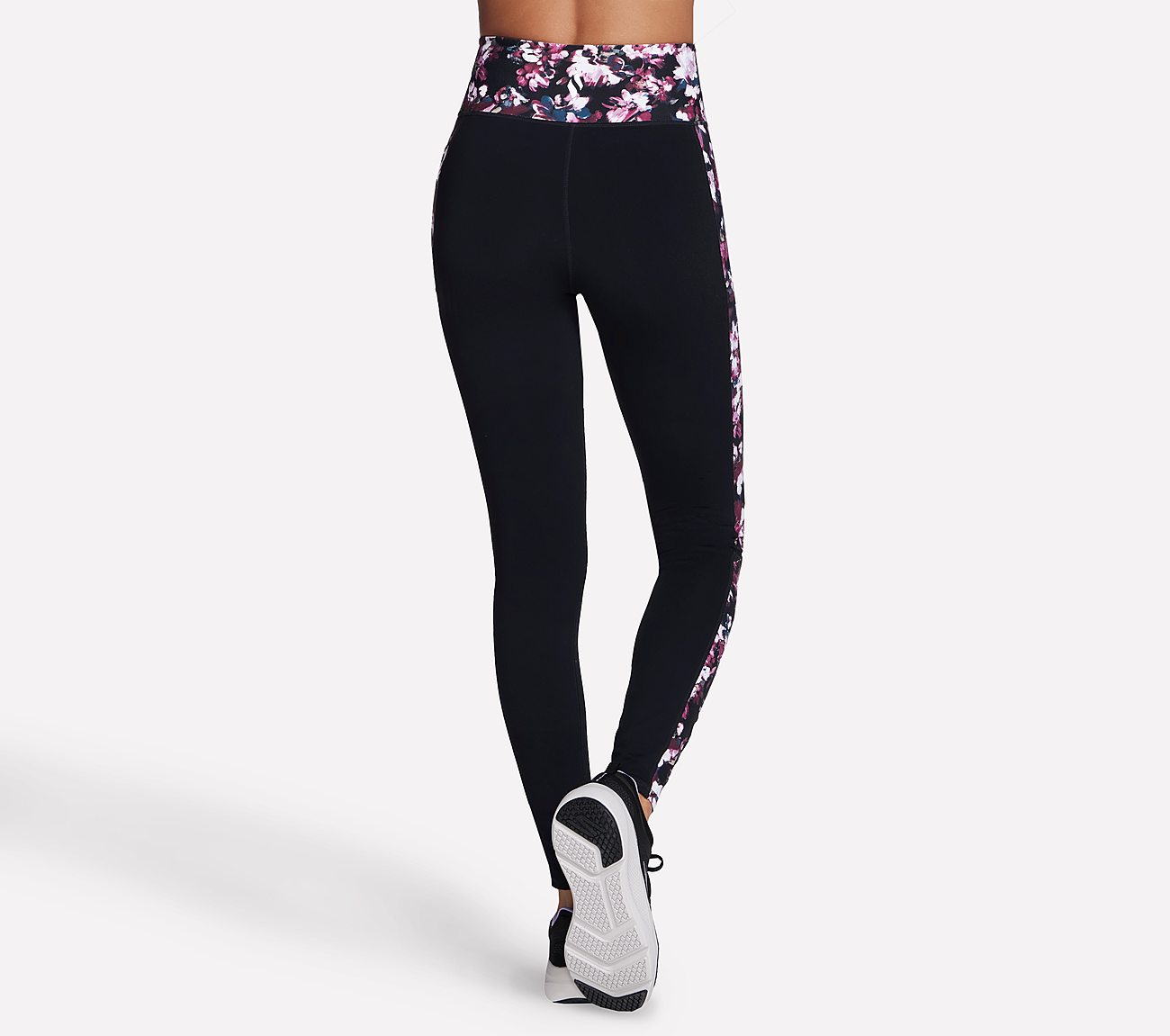 MISTY FLORAL HW FL LEGGING, BLACK/MAUVE Apparels Top View