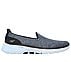 GO WALK 6 - GRAND HORIZON, BLACK/WHITE Footwear Lateral View