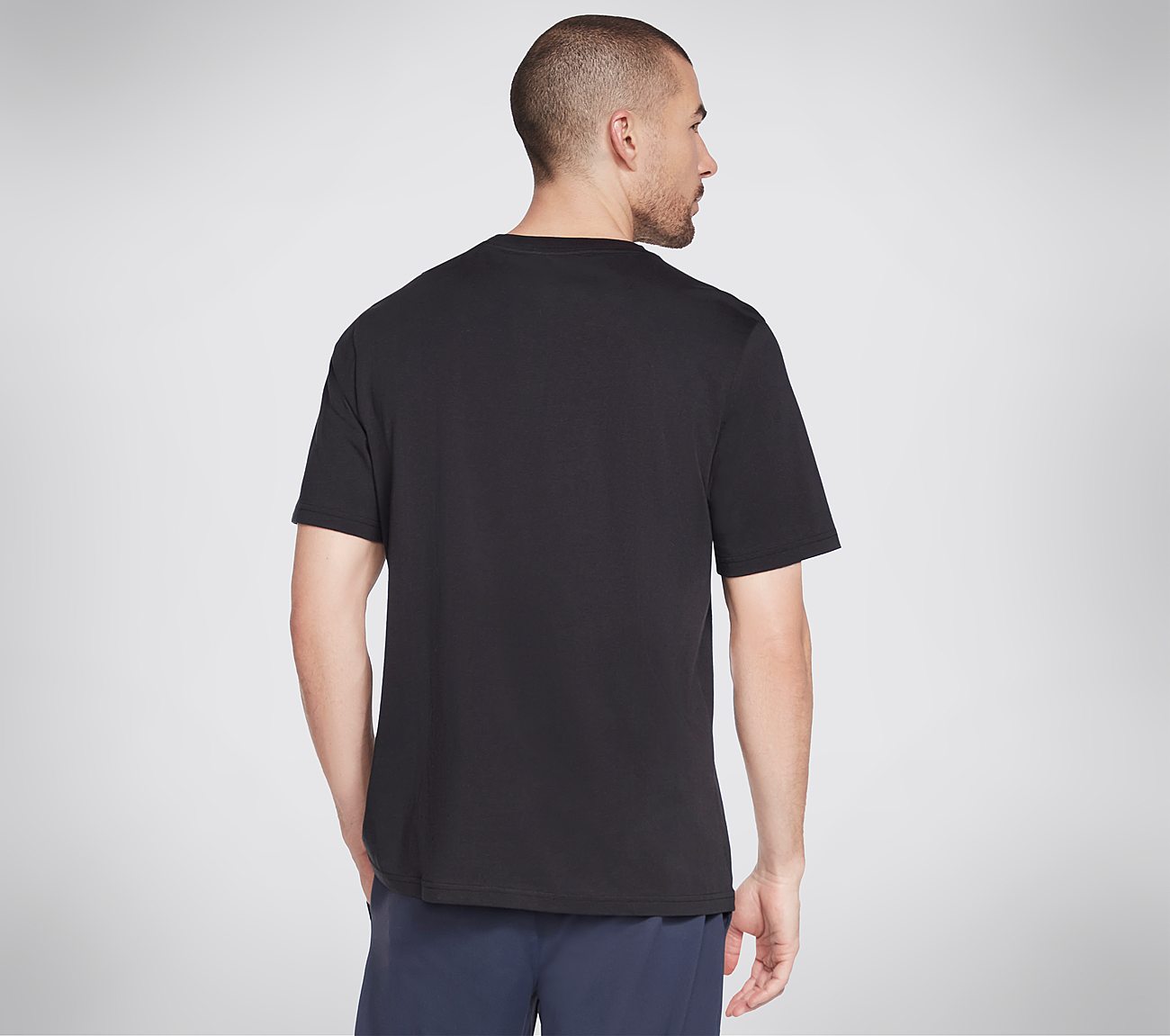 SKECHERS RECHARGE SS TEE, BBBBLACK Apparel Top View