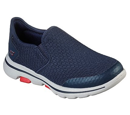 GO WALK 5 - APPRIZE, NAVY/RED Footwear Lateral View