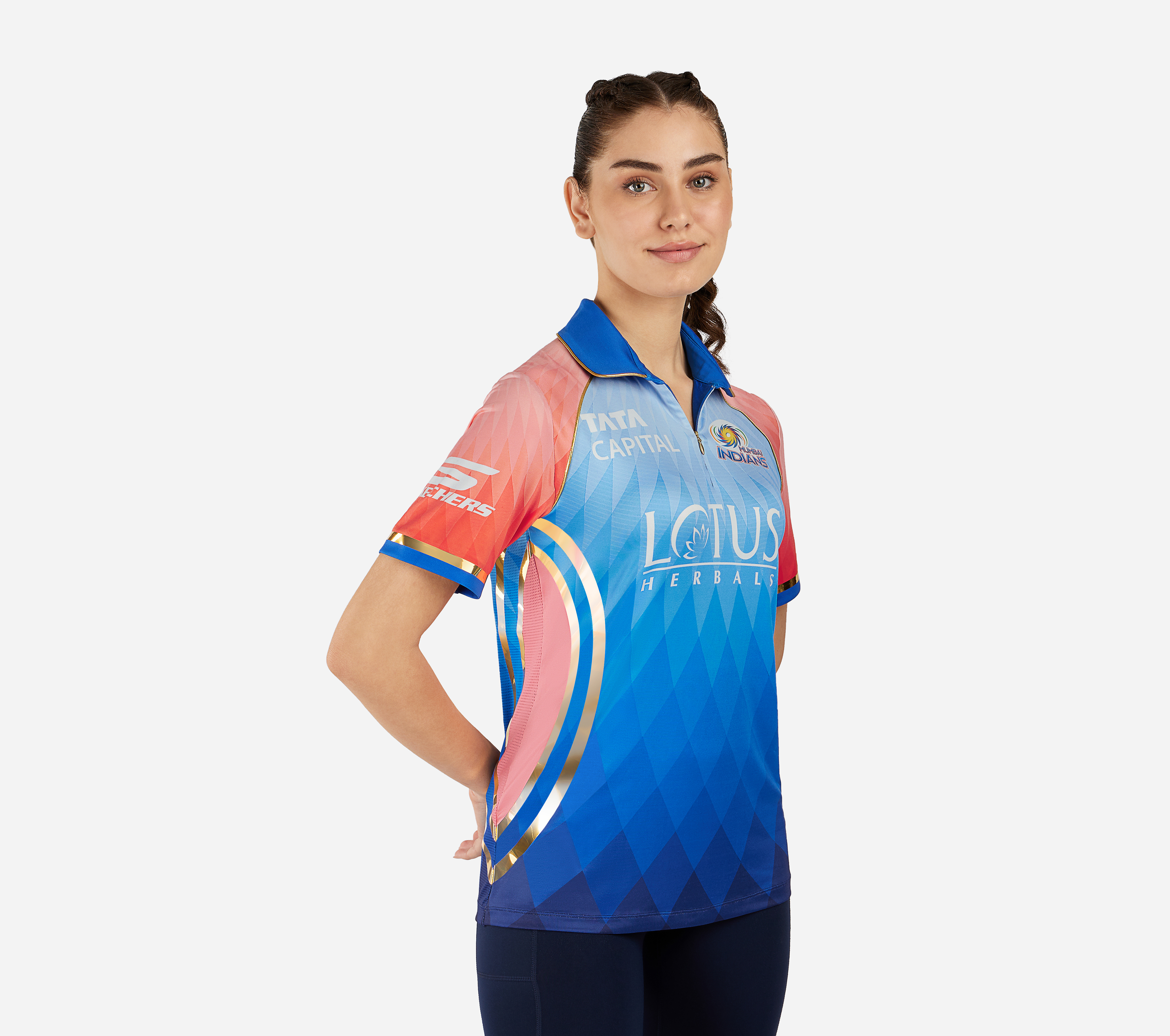 MI: Player Edition Womens Jersey 2024, NVY/WHT/LT. BLUE Apparel Top View