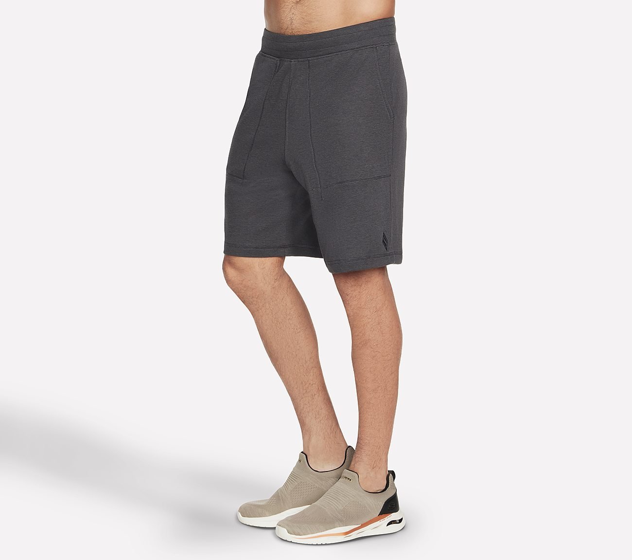 GOKNIT PIQUE 9IN SHORT, CCHARCOAL Apparels Bottom View