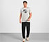 MARBLE  PRINT T SHIRT, CHARCOAL/LT. GRAY Apparel Right View