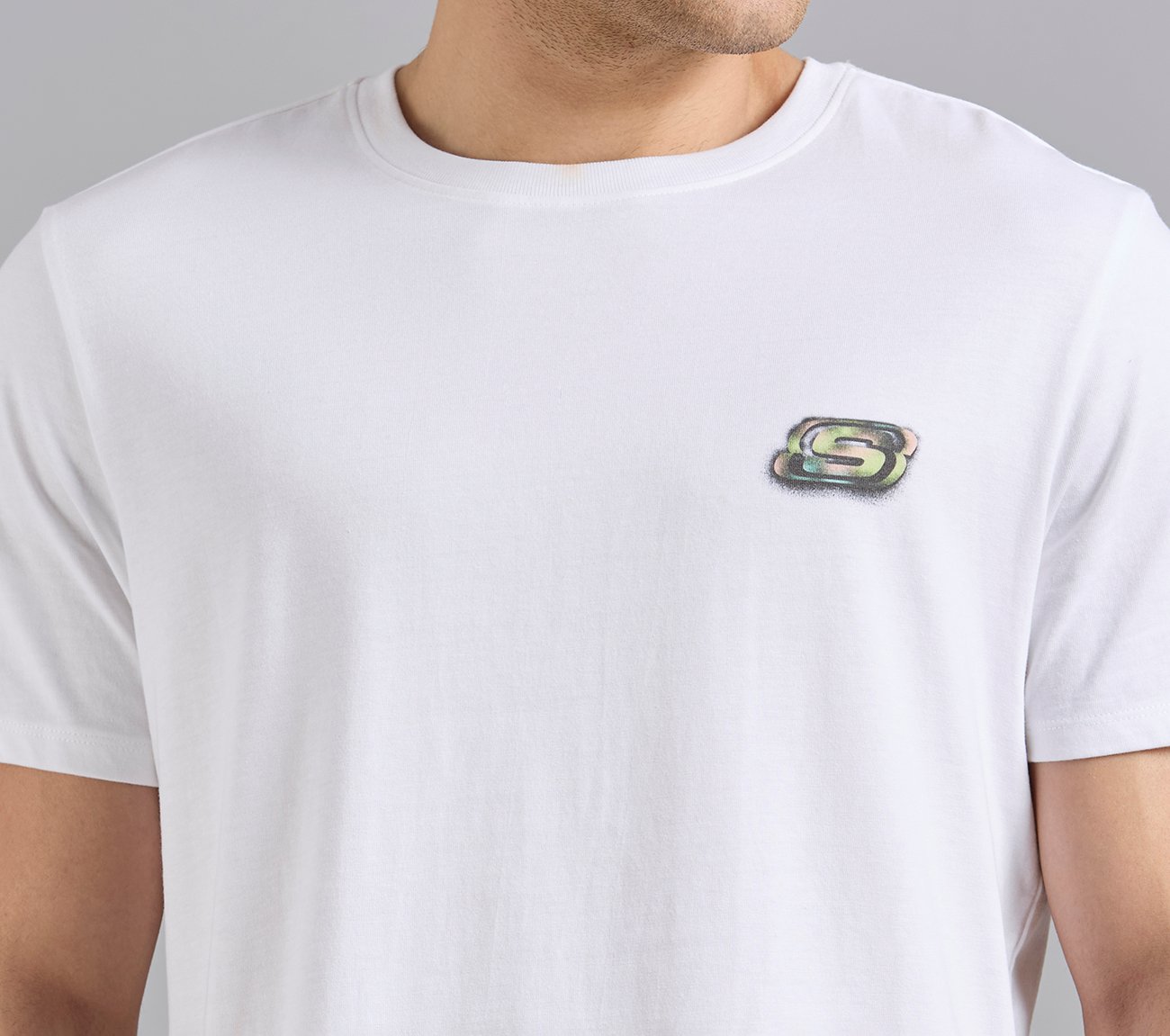 ANIME SPRAY APPLIQUE TEE, WHITE Apparel Right View