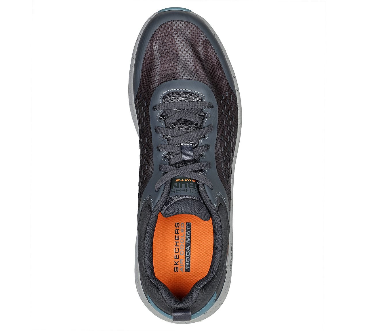 GO RUN ELEVATE, GREY/ORANGE Footwear Top View