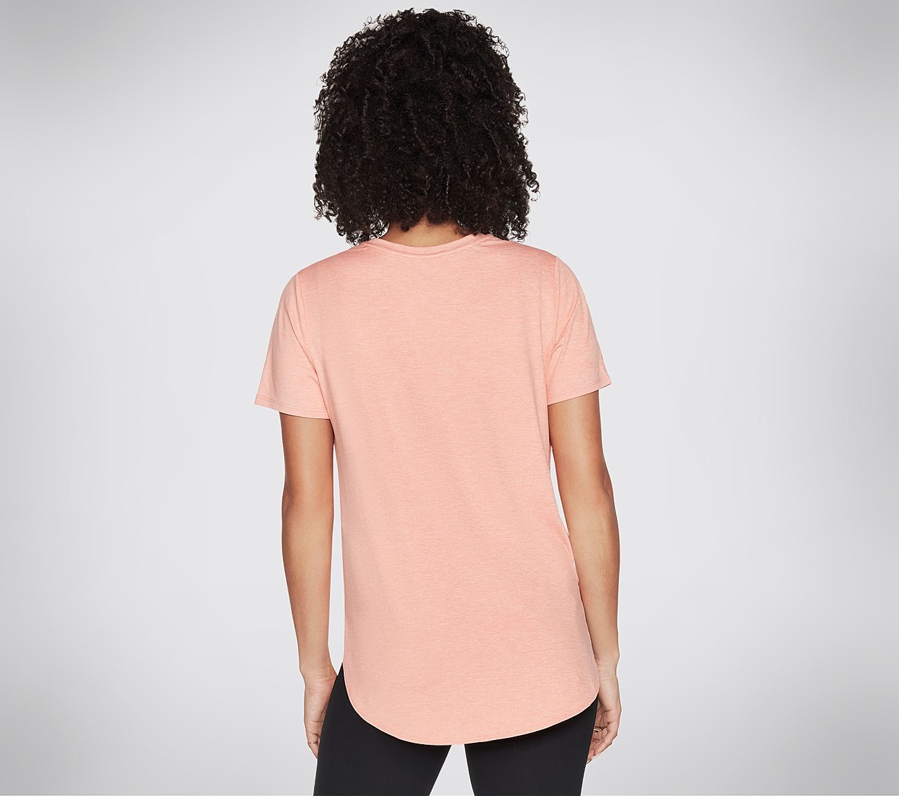 GODRI SWIFT TUNIC T-SHIRT, CORAL/LIME Apparels Top View