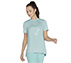 DIAMOND BLISSFUL TEE, TURQUOISE Apparels Lateral View