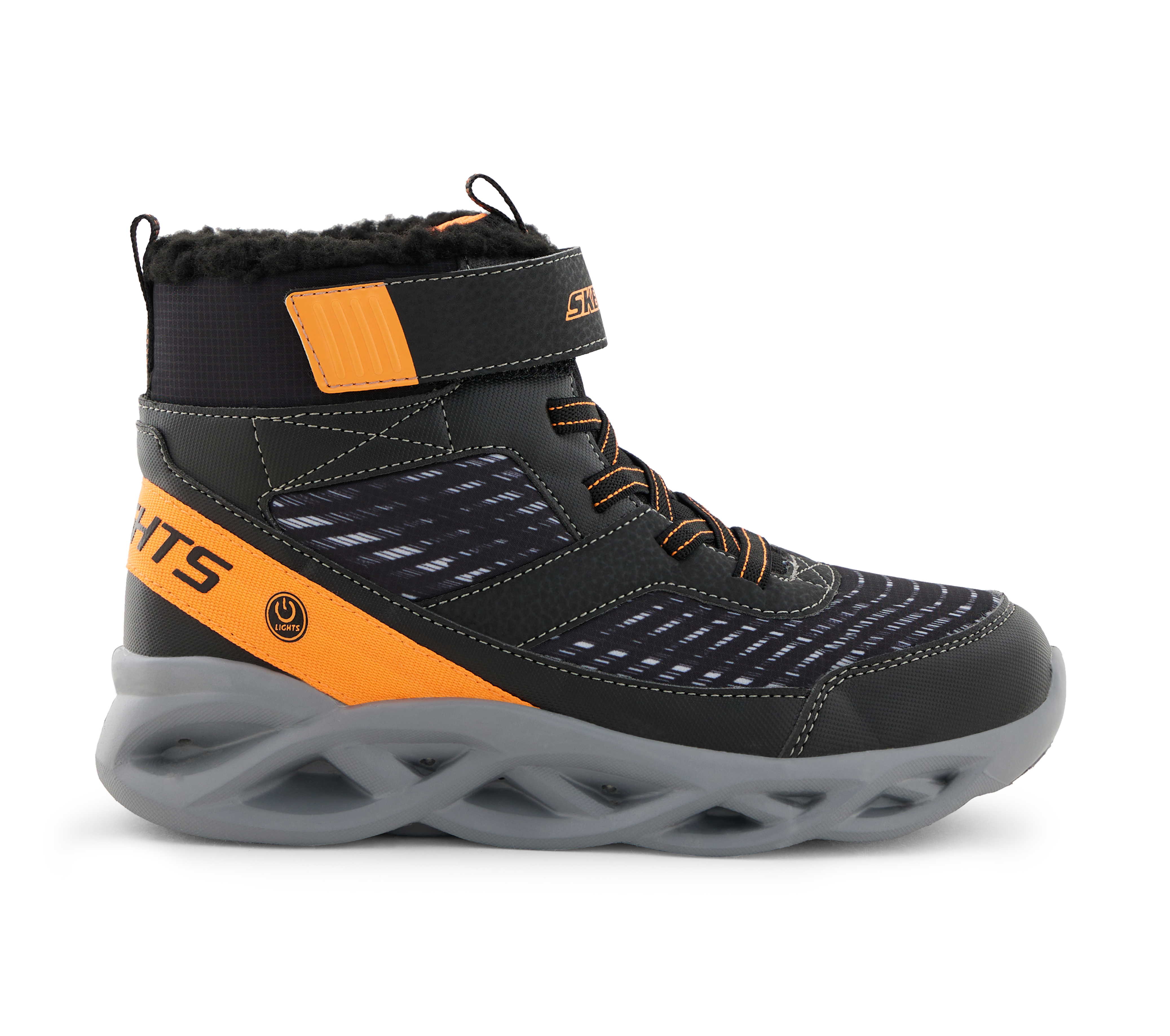 TWISTED-BRIGHTS - DROVOX, BLACK/ORANGE Footwear Right View