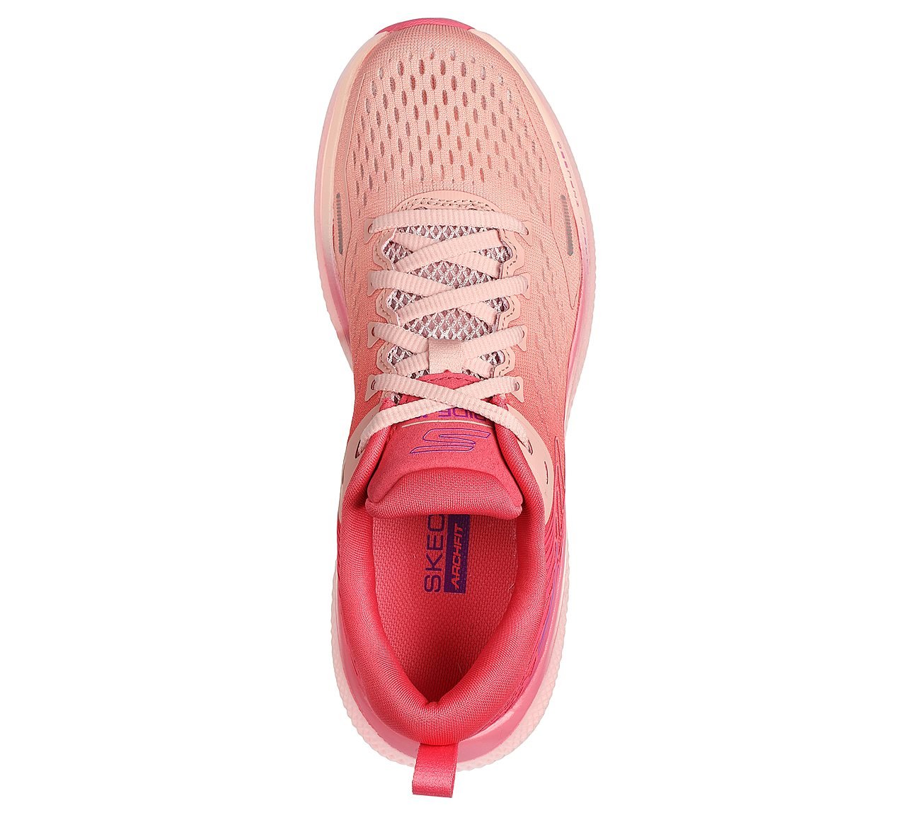 GO RUN RIDE 11, PINK Footwear Top View