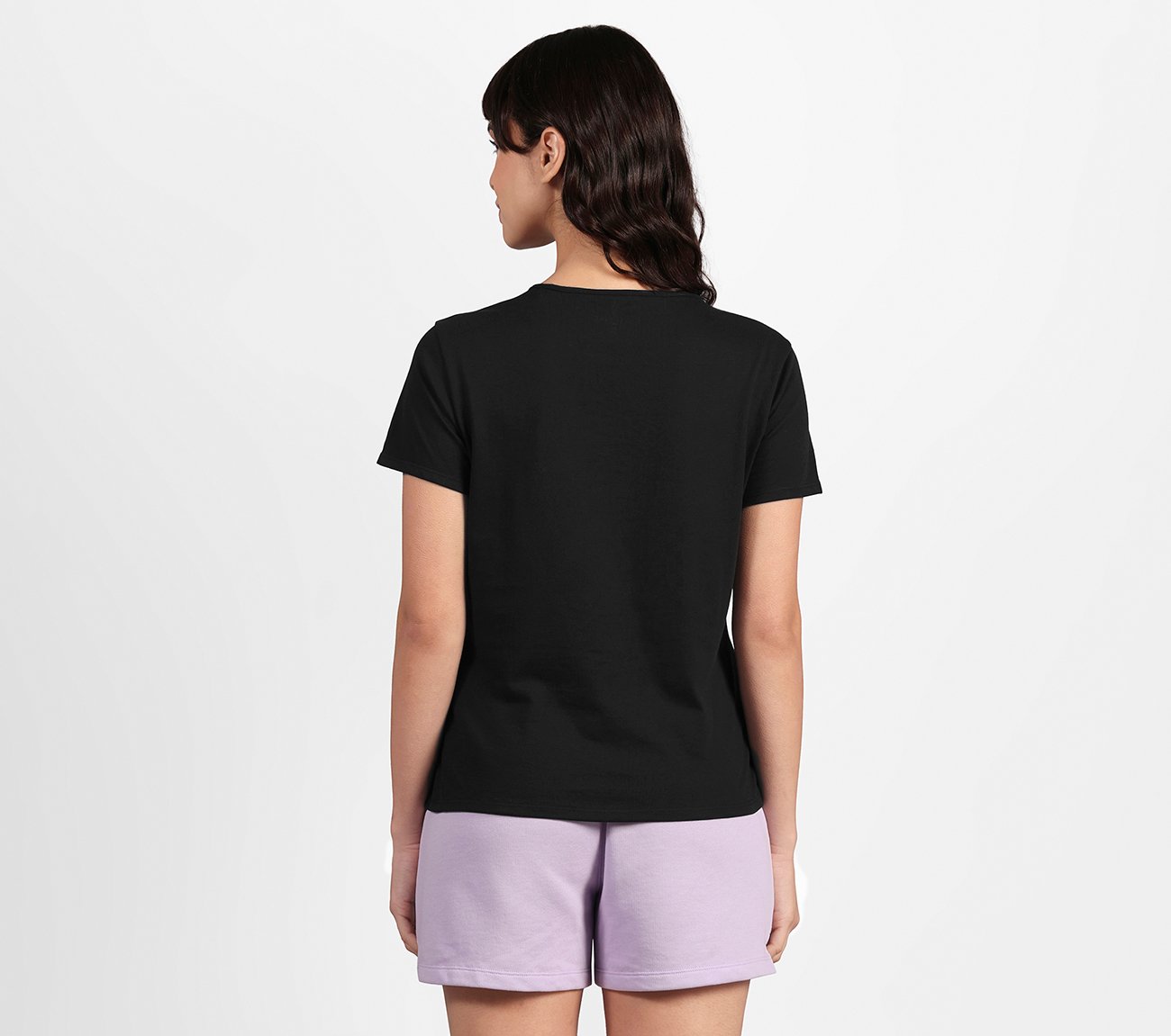 CREW NECK DIAMONTE TEE, BLACK Apparel Left View