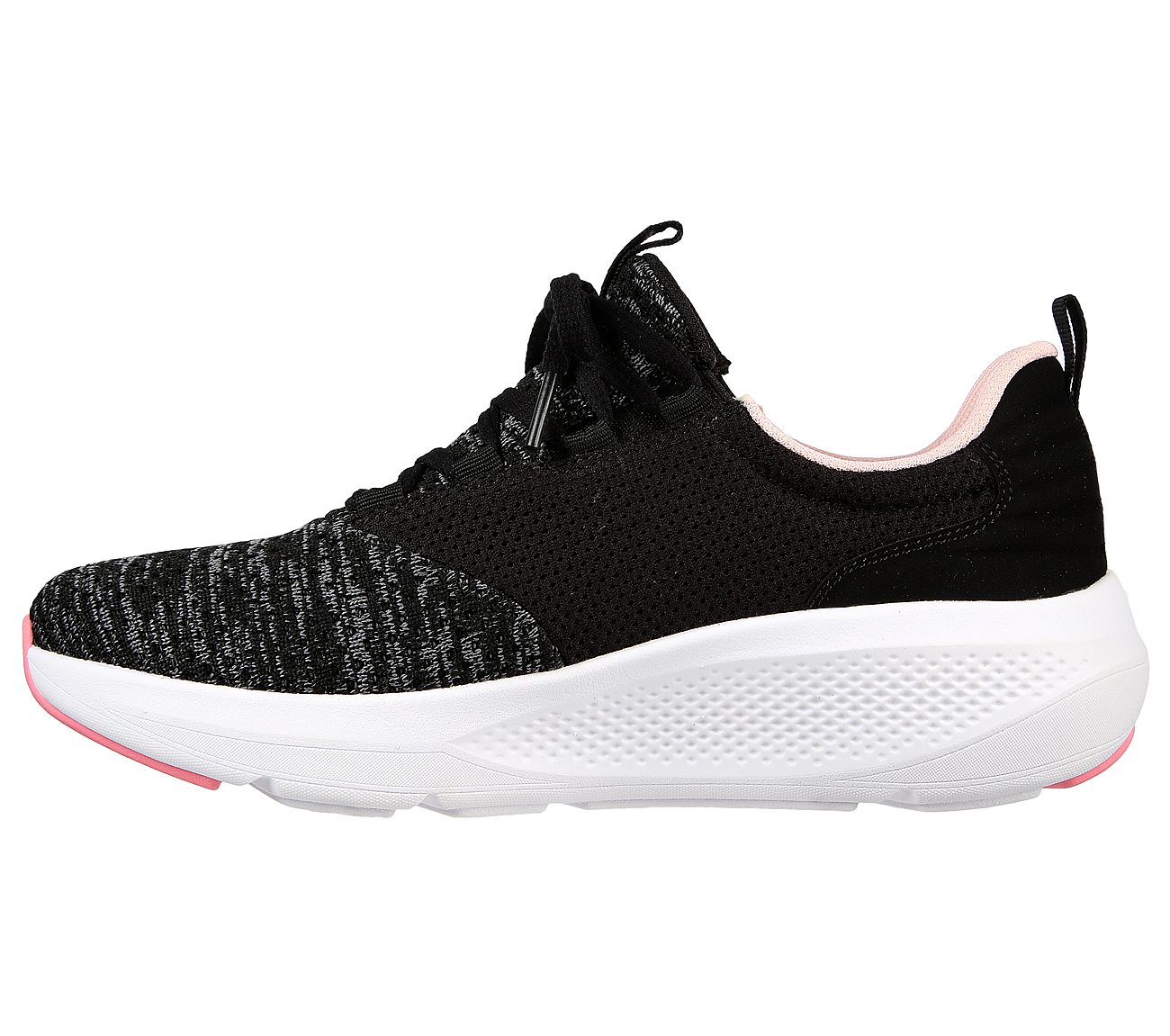 GO RUN ELEVATE-PLEASANT DAYS, BLACK/PINK Footwear Left View