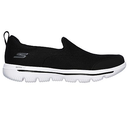 GO WALK EVOLUTION ULTRA-REACH, BLACK/WHITE Footwear Right View