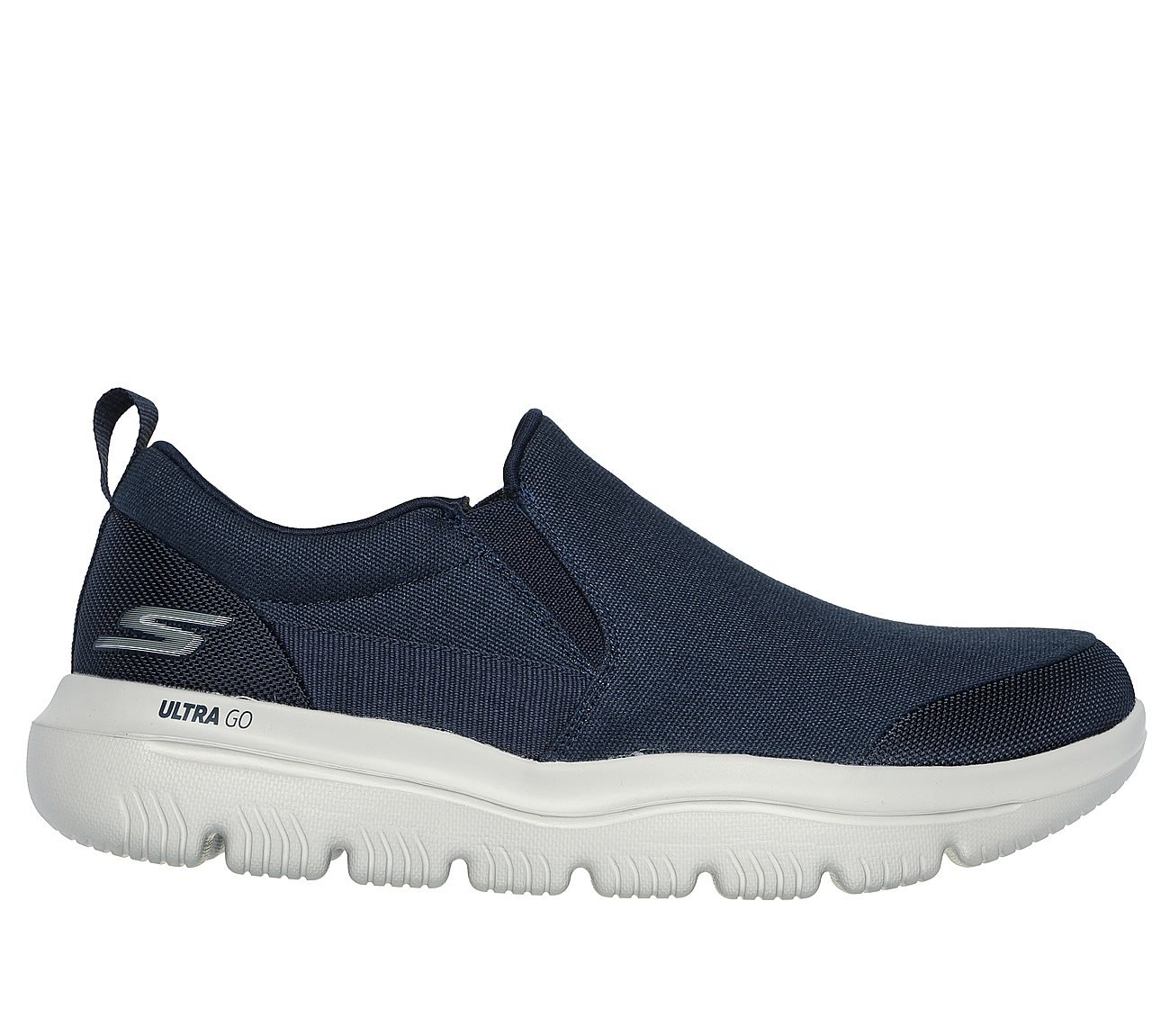 GO WALK EVOLUTION ULTRA-RAMBL, NAVY/GREY Footwear Lateral View