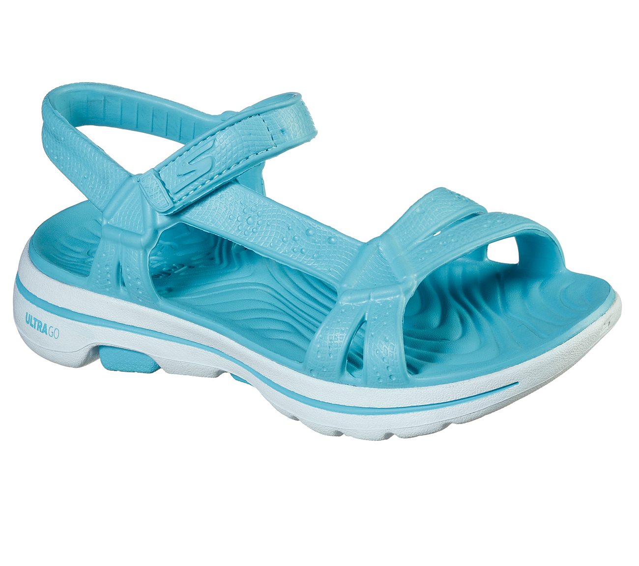 GO WALK 5 FOAMIES - TAHITI, BLUE Footwear Right View