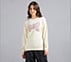 SKECHERS APPLIQUED SWEATSHIRT, WHITE