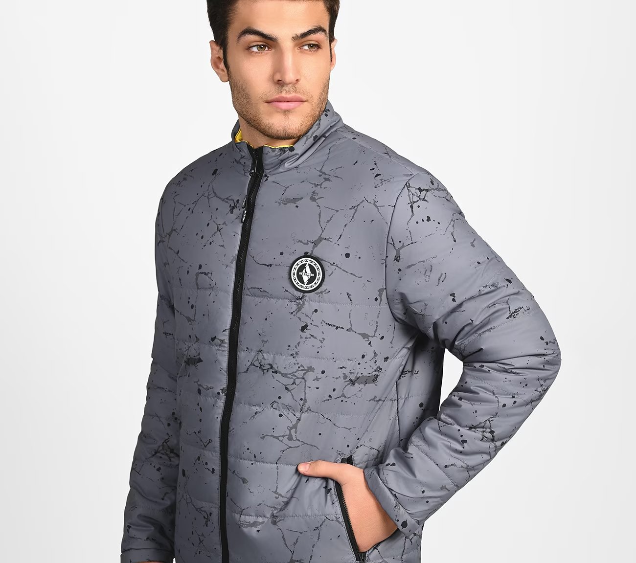OASIS SPLATTER PUFFER, Grey Apparels Right View