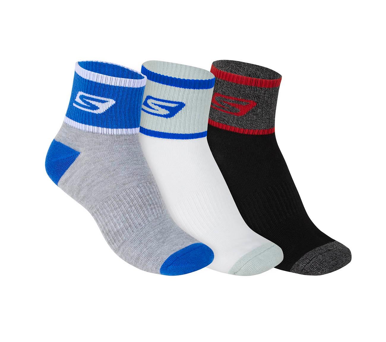 3PK MENS HALF TERRY ANKLE, MULTI Accessories Lateral View