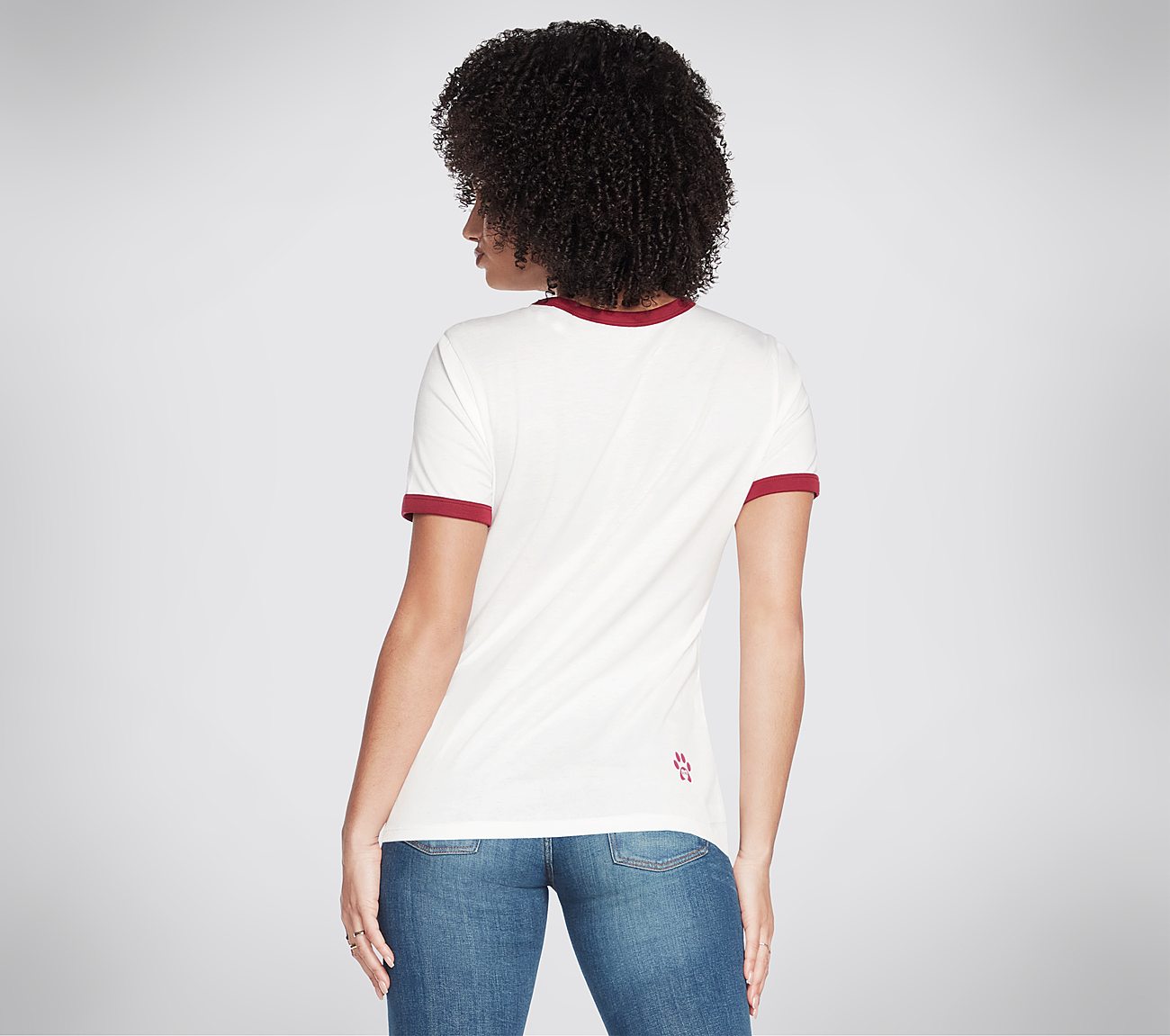 HAPPY PAWLIDAY RINGER T-SHIRT, OOFF WHITE