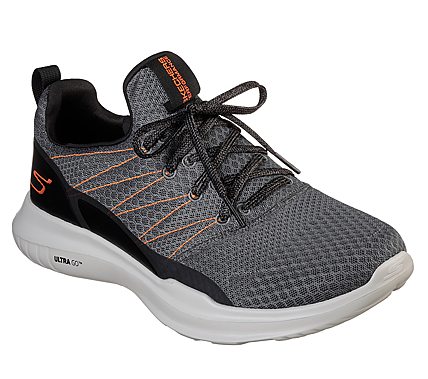 GO RUN MOJO-RADAR, CHARCOAL/ORANGE Footwear Lateral View